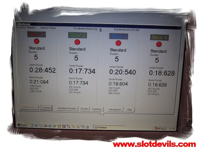 rennen15.jpg: Die eingesetzte Zeitnehmung war der allseits bekannte SlotMan